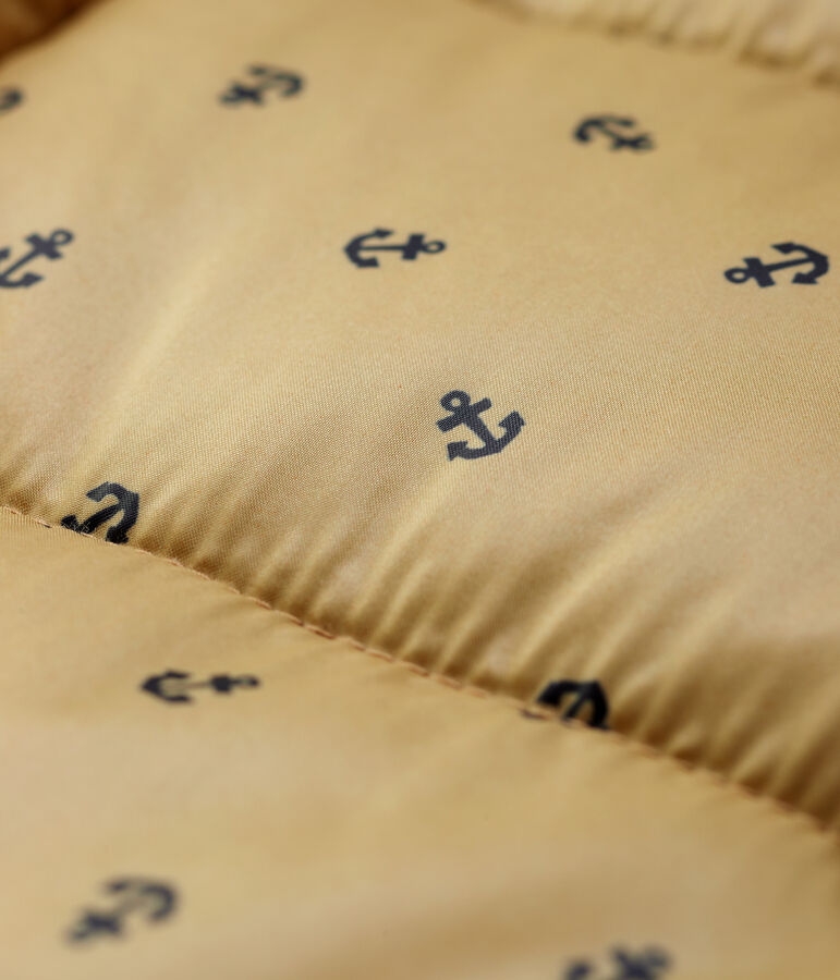 Babies' Quilted Snowsuit beige/blue